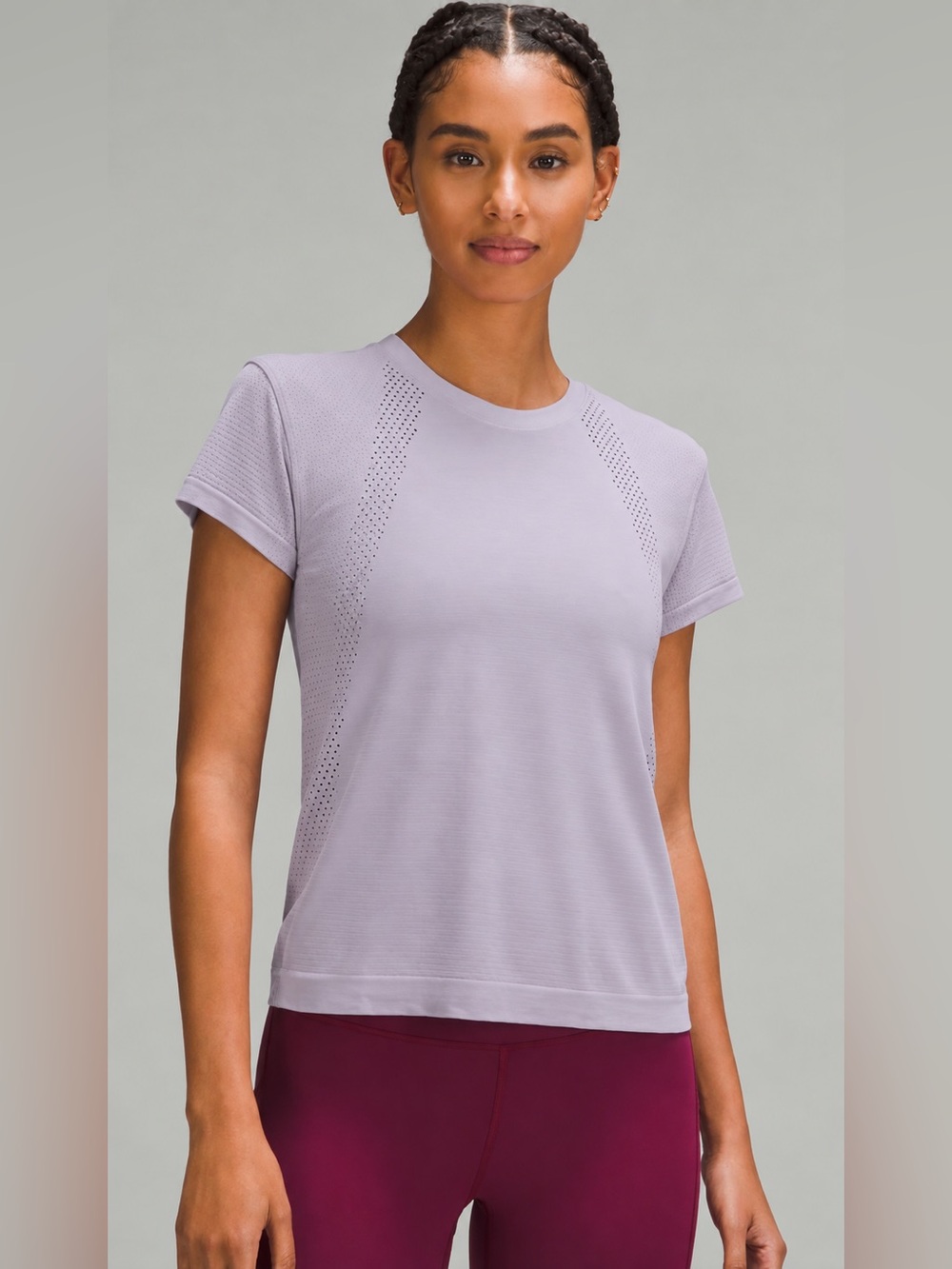 Lululemon Train to Be Short-Sleeve Shirt Lavender – Size 6